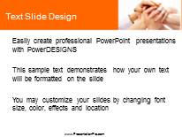 Team Unity Orange PowerPoint Template text slide design