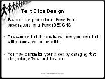 Teamwork Silhouettes PowerPoint Template text slide design
