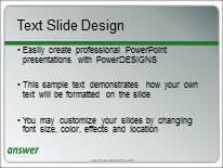 The Answer PowerPoint Template text slide design