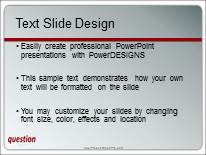 The Question PowerPoint Template text slide design