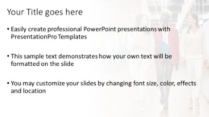 Hallway Walk Widescreen PowerPoint Template text slide design