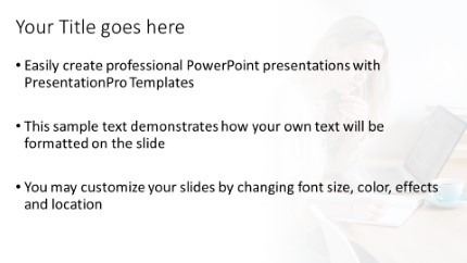 Taking Notes Widescreen PowerPoint Template text slide design