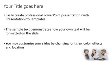 Team Review Widescreen PowerPoint Template text slide design