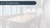 Board Room Wide PowerPoint Template text slide design