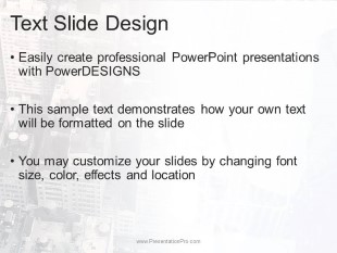 Business Man City Overlay PowerPoint Template text slide design