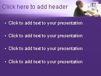 Video Conference Purple PowerPoint Template text slide design