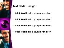 Global Communication 02 Purple PowerPoint Template text slide design