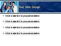 The Board 02 Blue PowerPoint Template text slide design