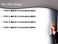 Welcoming Business Woman PowerPoint Template text slide design