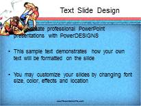 Wrestling Color Pen PowerPoint Template text slide design