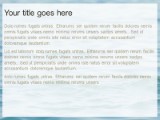 Water Waves 01 PowerPoint Template text slide design