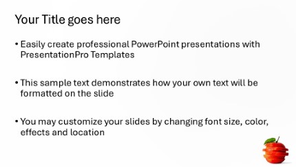 Apple Slices Widescreen PowerPoint Template text slide design