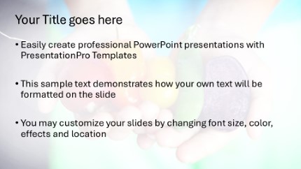 Vegetable Rainbow Widescreen PowerPoint Template text slide design
