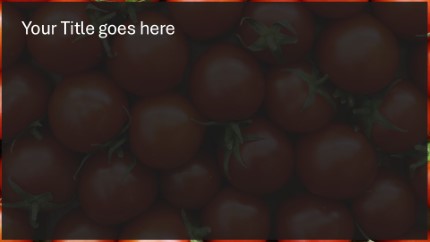 Cherry Tomatoes Widescreen PowerPoint Template text slide design