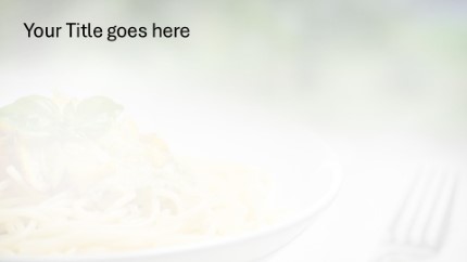 Pasta Bowl Widescreen PowerPoint Template text slide design