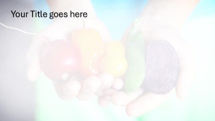 Vegetable Rainbow Widescreen PowerPoint Template text slide design