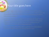 Easter Egg Basket Blue PowerPoint Template text slide design