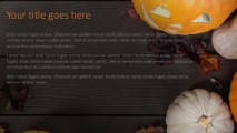 Pumpkins Porch Widescreen PowerPoint Template text slide design