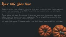 Pumpkins Small Widescreen PowerPoint Template text slide design