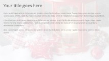 Red Candle Snow Widescreen PowerPoint Template text slide design