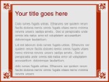 Red Flower PowerPoint Template text slide design