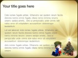 Santa And Child PowerPoint Template text slide design
