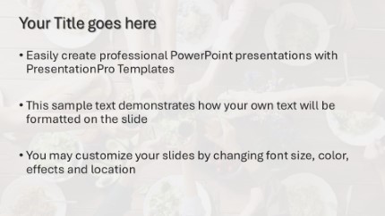 To Our Health Widescreen PowerPoint Template text slide design