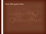 Chirstmas Card PowerPoint Template text slide design