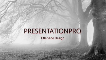 Halloween Misty Field Widescreen PowerPoint Template text slide design