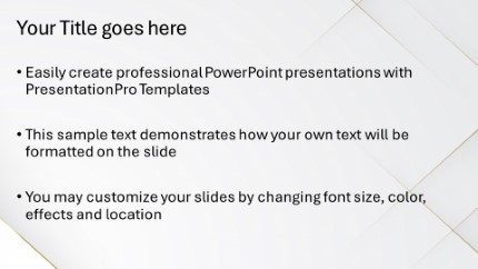 White Gold Angles 01 Widescreen PowerPoint Template text slide design