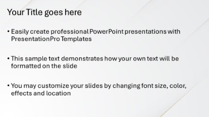 White Gold Angles 04 Widescreen PowerPoint Template text slide design