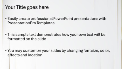 White Gold Lines 06 Widescreen PowerPoint Template text slide design