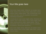 Microbe Zoom Green PowerPoint Template text slide design
