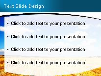 Blue Hay Field PowerPoint Template text slide design