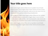 Burning Flames PowerPoint Template text slide design