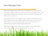 Grassy PowerPoint Template text slide design