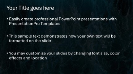 Ocean Wave Widescreen PowerPoint Template text slide design