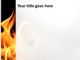 Burning Flames PowerPoint Template text slide design