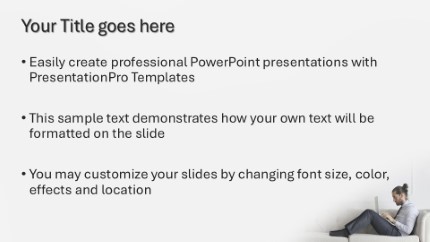Business Couch Widescreen PowerPoint Template text slide design