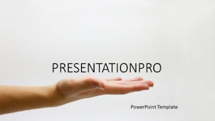 Hand Out Widescreen PowerPoint Template text slide design