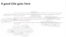 Scattered Pieces Widescreen PowerPoint Template text slide design