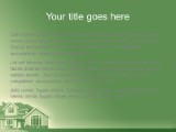 House In The Clouds Green PowerPoint Template text slide design