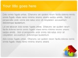 Housing Puzzle Orange PowerPoint Template text slide design