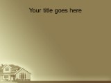 House In The Clouds Brown PowerPoint Template text slide design