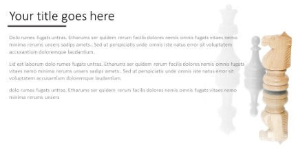 Chess Reflections Widescreen PowerPoint Template text slide design