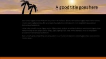 Vacation Flight Widescreen PowerPoint Template text slide design