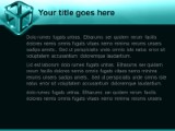 Metal Cube Teal PowerPoint Template text slide design