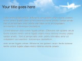 Airplane Icon PowerPoint Template text slide design