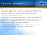 High Altitude Orange PowerPoint Template text slide design