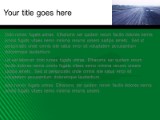 Landing Strip Green PowerPoint Template text slide design